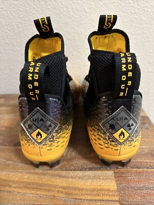 Under Armour Spotlight Lux Football Cleats Yellow Black  display picture 3
