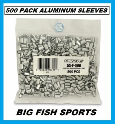 HI-SEAS GRAND SLAM ALUMINUM SLEEVES (size F) 1.5mm 500pcs. GS-F-500