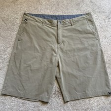 Quiksilver 10 Amphibian Hybrid Stretch 4 Pocket Shorts KHAKI 38 LARGE MSRP 56