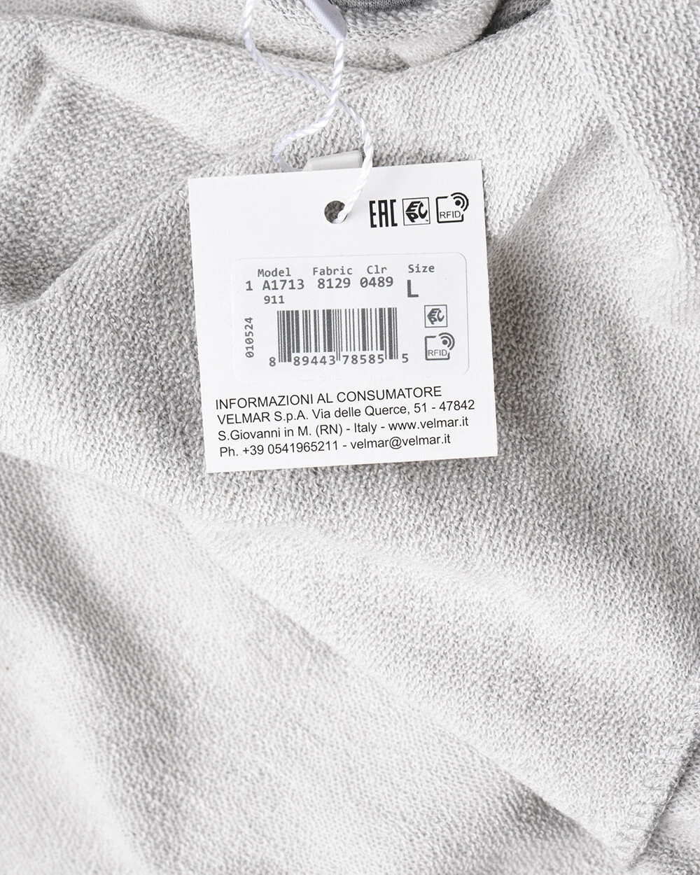 Felpa Moschino Underwear Sweatshirt Hoodie Cotone Uomo Grigio A1713 8129 489