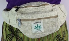 Mochila Hippie Eco THC Libre Cáñamo Riñonera Viaje Cintura Riñonera HECHA A MANO Nepal