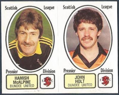 Panini Football 82 #452-A-B-Dundee United-Hamish McALPINE / JOHN HOLT