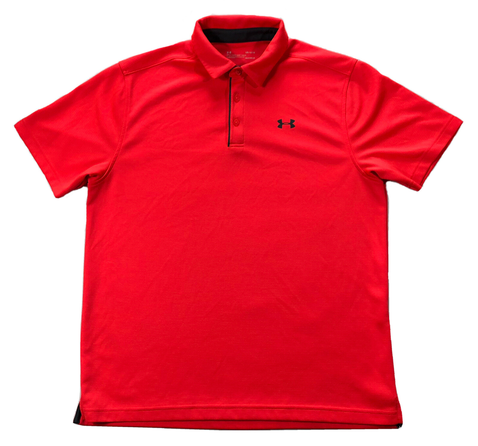 Under Armour HeatGeat Tech Polo Mens Large Neon Pink Short Sleeve Golf