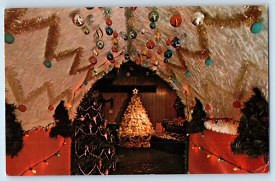 c1960 Putney Vermont VT Postcard Santa's Land Happy Holiday Christmas Tree Shop