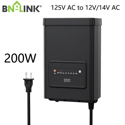 BN-LINK 200W Low Voltage Landscape Transformer with Countdown Timer & Photocell