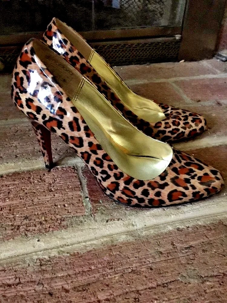 leopard braun heels