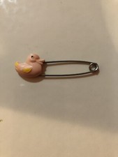 Vintage Pink Duck Diaper Pin