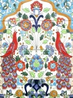 18" x 24" ( 45 cm x 60 cm ) Ceramic tile art Mosaic mural PEACOCKS BACKSPLASH
