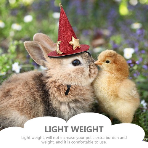 4Pcs Household Halloween Wizard Hat Chinchilla Hat Hamster Accessory Hamster - Afbeelding 3 van 12