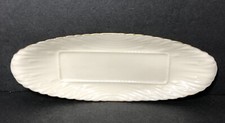 Lenox Butter Tray Ivory with Gold Trim Sculpted Plate 9" x 3 1/4" Made in USA