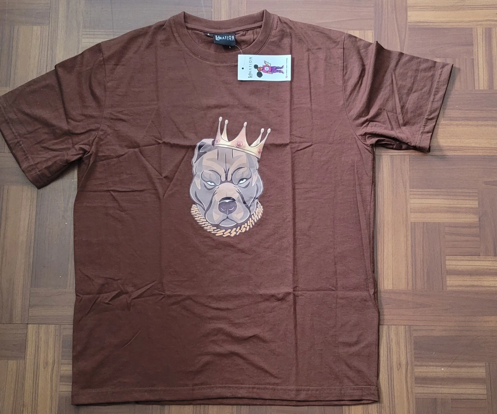 Men Shirts, DOG Tee Shirts, Unisex SHIRTS NEW Brown New with Tags. Size Large