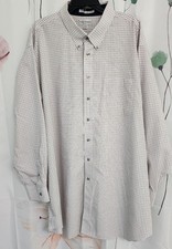 Paul Fredrick Mens Non-Iron Two-Ply Cotton Checkered Dress Shirt 20 x 36