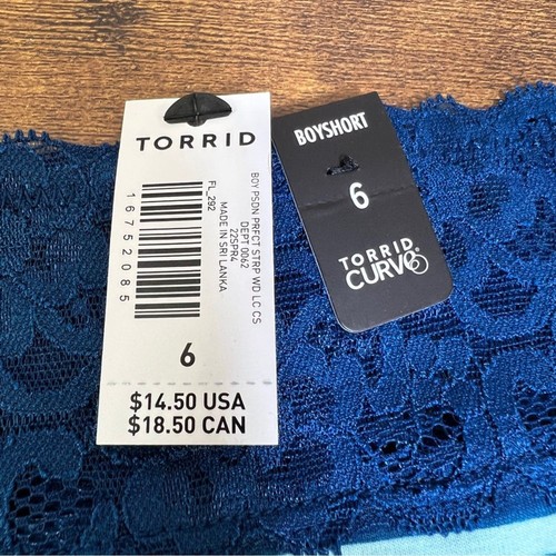 Pantaloncini ragazzo Torrid Curve taglia 6 a righe con pizzo - Foto 2 di 2
