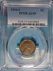 1910 S Lincoln Wheat Cent FS-501 S/S RPM PCGS AU55