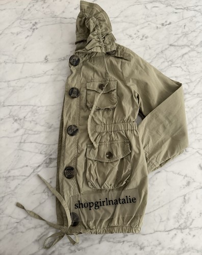Nellystella Cotton Rylee Cru Ruffle Lea Bubble Jacket 5 6 Y Classic Army Green - Picture 7 of 24