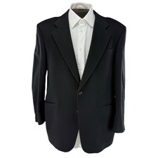 Saks Fifth Avenue Loro Piana Black Cashmere Blazer 2 Button Men's Size 46R