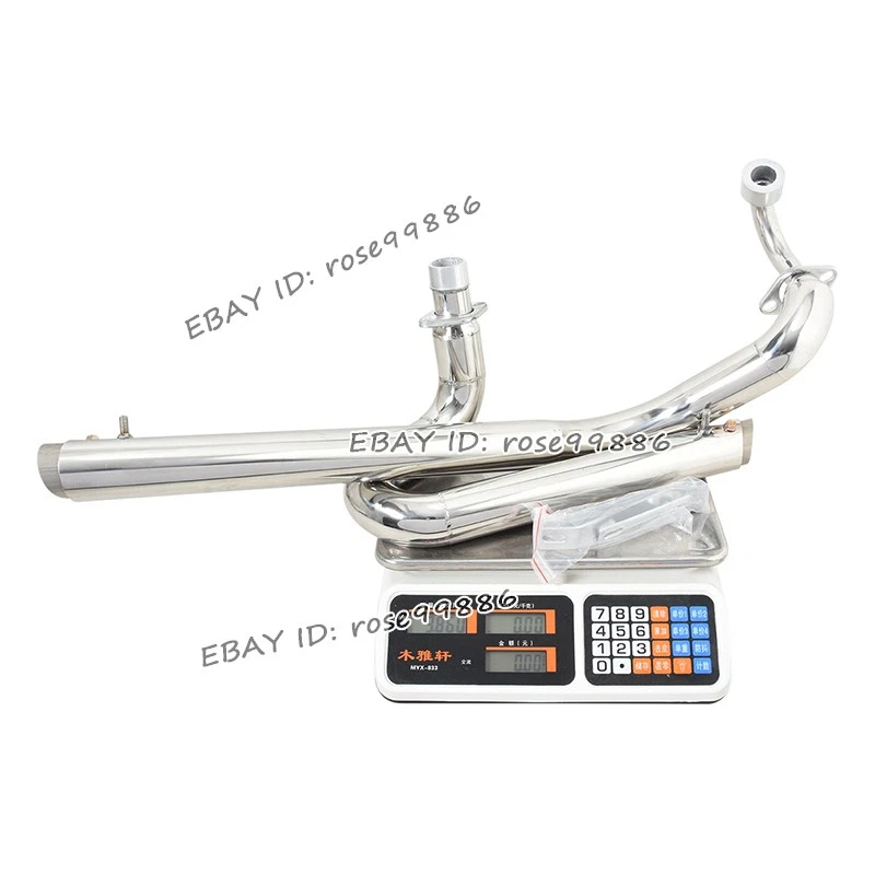 Silenciador de escape sistema completo cabezal tubo delantero para Yamaha V Star 650 XVS650 XV400 Foto 4 de 4