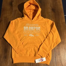 Denver Broncos NFL Girl Orange Hoodie Sweatshirt Large