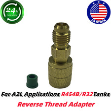 1/4''Female&1/4''Male HVAC R32 Reverse Thread Adapter For A2L R454B/R32 Tanks US