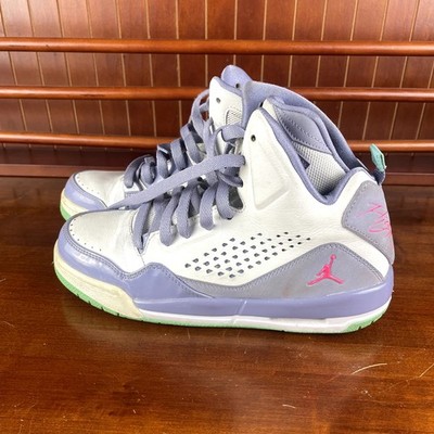 Jordan SC-3 High-top Sneaker white purple US Youth 6 Women's 7.5 - 8 38.5 