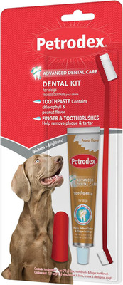 Dental Care Kit for Dogs and Puppies, Cleans Teeth and Fights Bad Breath, Reduce