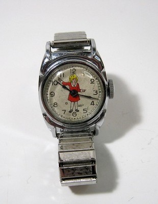 Vintage Little Orphan Annie Wristwatch Harold Gray Face Not Working