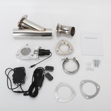 Stainless Steel 2.5" Electric Exhaust Valve Kit w/ Remote & Dual Control 63mm