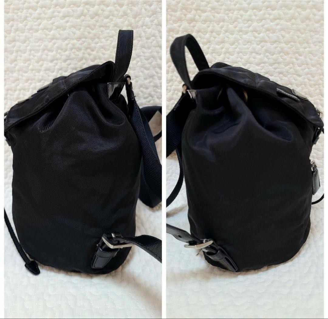 Vintage PRADA Nylon Mini Drawstring Backpack Black - image 15