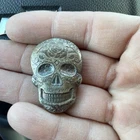 2 oz Silver Skull -  Monarch Day of the Dead Skull Rose - .999 Fine Silver