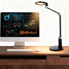 Desk Lamp for Home Office, Video Conference Light with Adjustable Arm, LED De...