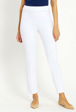 NWT Jude Connally Grayson White Pull On Cotton Sateen Pants XS Made in USA $198
