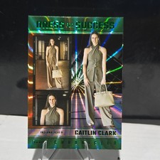 2025P Chronicled Caitlin Clark #61 Dress for Success Green Laser  Indiana Fever