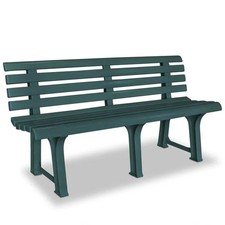 Garden Bench 145.5 cm Green Plastic – Outdoor Seating