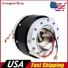 Universal 6 Hole Steering Wheel Quick Release Hub Adapter Snap Off Boss Kit