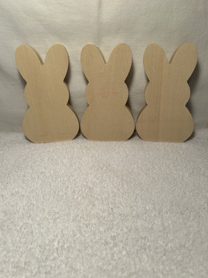 Easter Crafts Color/ Paint Your Own Standing Bunny Set Of 3 ( 3x5in)