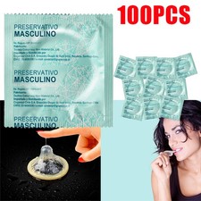100PCS Latex Condoms Bulk Pack Ultra Thin Extended Pleasure Extra Time Sex Delay