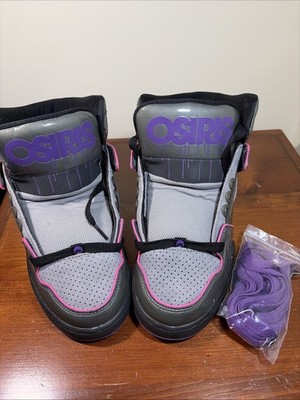 OSIRIS NYC 83 SLM Y2K Girls Chunky Woman 9 High Top Black Pink Purp  Retro New