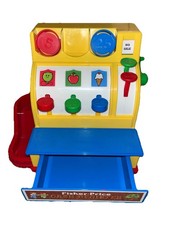 Retro 2015 Fisher Price Cash Register with 2 Coins Working Bell  Drawer