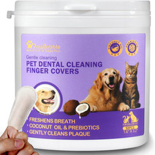 New Pet Dental Finger Wipes for Dogs  Cats 50 Count Fast Shipping