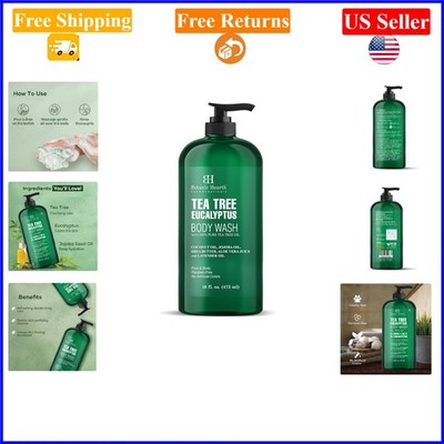 Eucalyptus & Tea Tree Body Wash for All, 16 oz, Soothes & Detoxifies