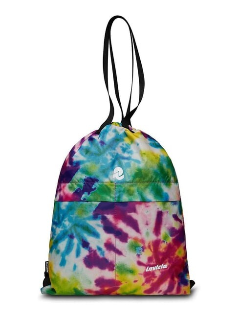 sacchetta scuola INVICTA drawstring bag fant sakky bag TIE DYE RAINBOW ND scelt 6190₽