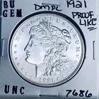 1921 BU GEM MORGAN SILVER DOLLAR UNC MS+++ U.S. MINT RARE COIN 7686