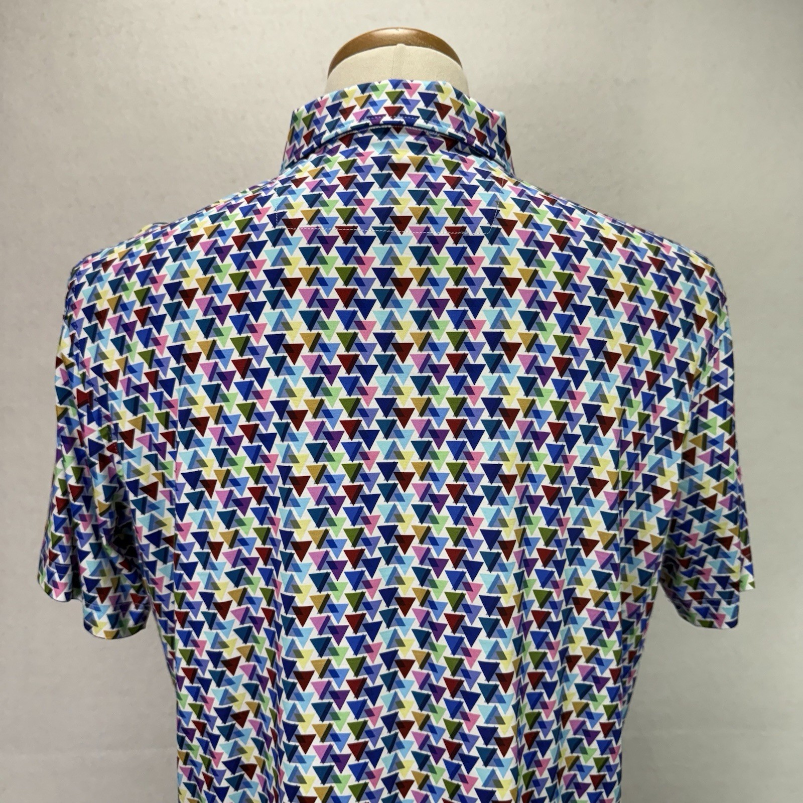 Bugatchi Multi Color Geometric Triangles All Over… - image 10