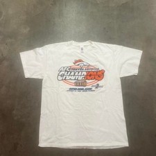 Vintage 1999 Denver broncos logo 7 men's white nfl tshirt