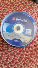 New Verbatim BD-R LTH Type Recordable 20 pack Blu-ray Discs Sealed