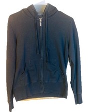 Eddie Bauer Women's Black Full Zip Hoodie Size S 19x22 Super Soft