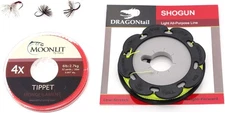 DRAGONtail Basic Tenkara Starter Kit with Premium Furled 11ft Line, Black 