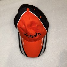 Kubota Tractor Baseball Hat Cap Orange/Black K-Products Strapback Adjustable