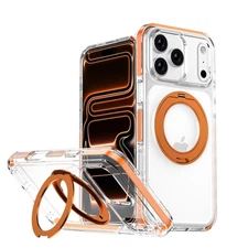 For iPhone 17 Pro Max/Air/17Pro/17 Mag Safe Rotatable Ring Stand Clear PhoneCase