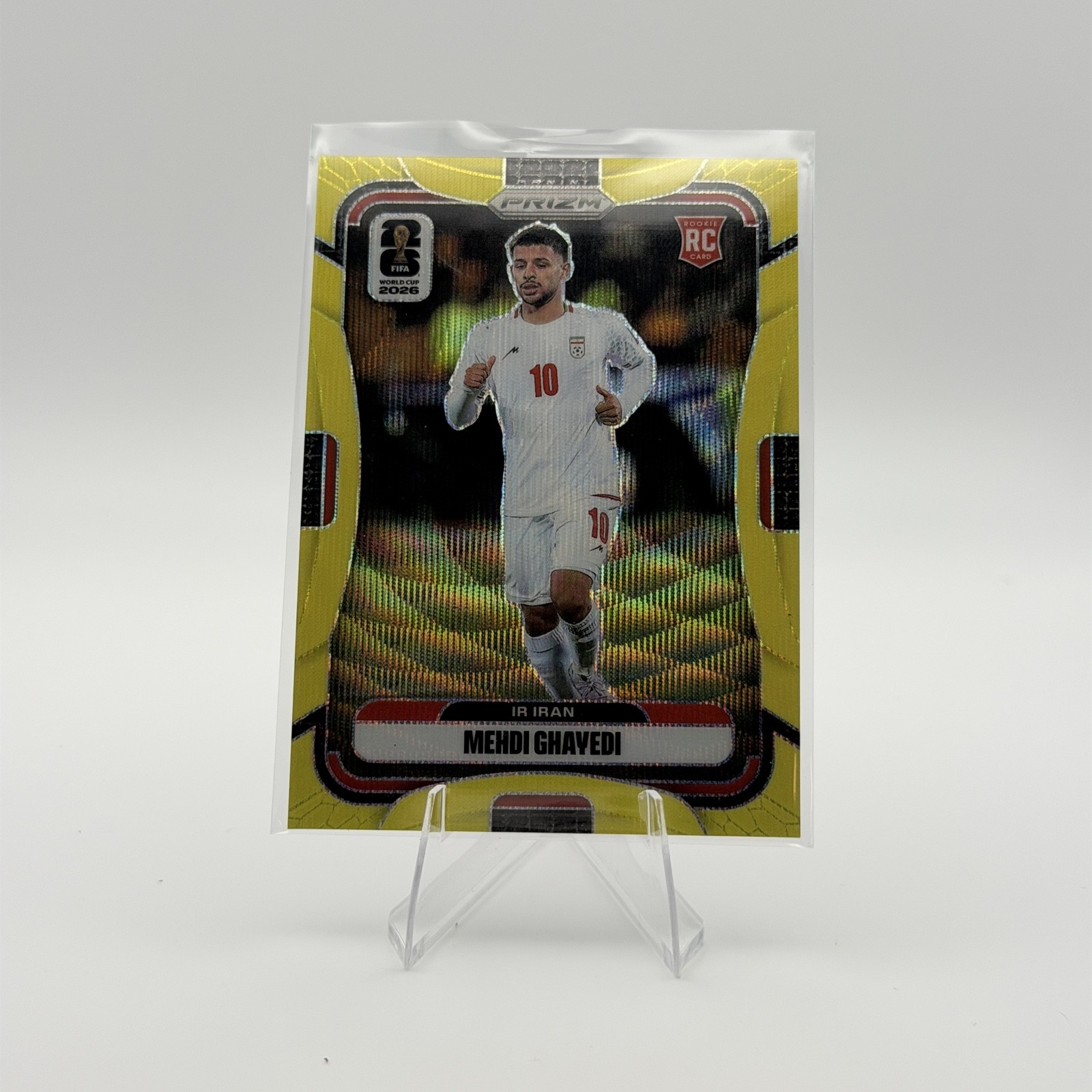 2026 Panini Prizm Fifa World Cup - Mehdi Ghayedi #247 Gold Celestial Lattice...